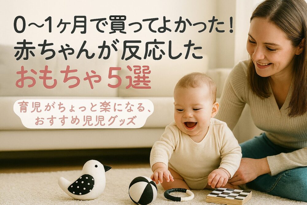座っている赤ちゃんんがママとおもちゃで遊んでいる